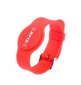 RFID silikonový kulatý náramek na hodinky se sponou