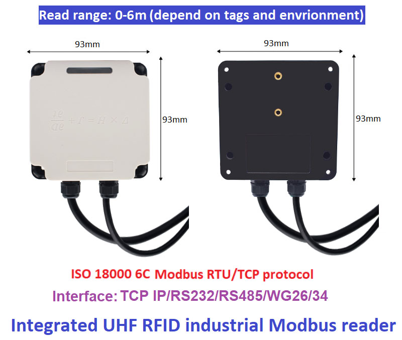 RFID Industrial Reader připojená k Modbus PLC UHF RFID 915M správa výrobní linky vše
