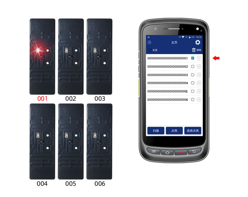 elektronický štítek rfid ultra vysokofrekvenční pasivní antikovové připomenutí správa polohování štítek s nálezovým objektem luminous/ luminous